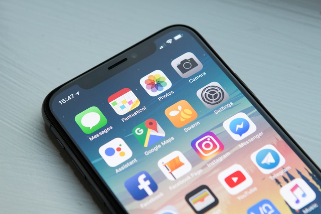black smartphone near person